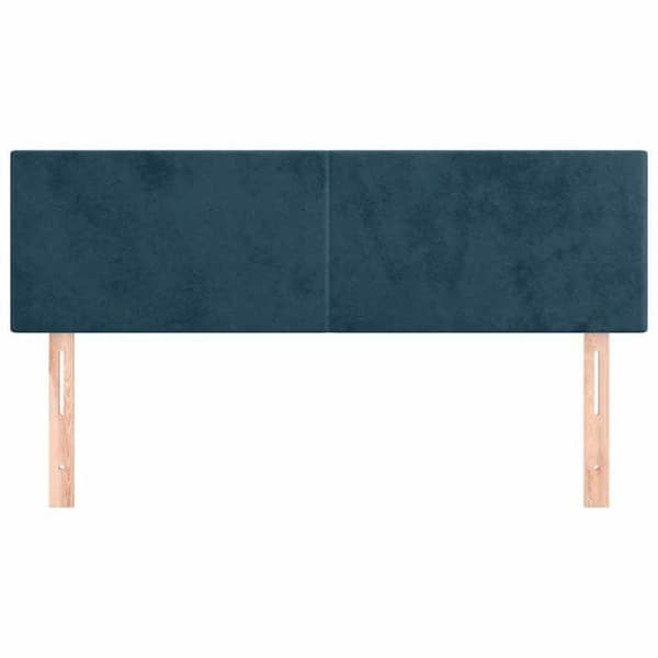 Maison Exclusive - Tummansiniset päätylevyt 144 x 5 x 78/88 cm Sametti Mörkblå