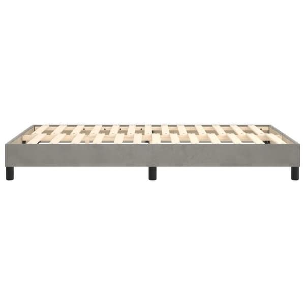 Maison Exclusive - Sängram med lameller ljusgrå 120x200 cm sammet