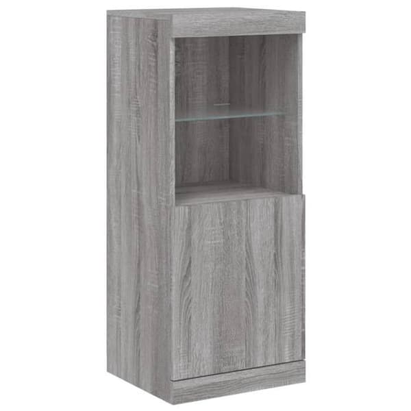 Maison Exclusive - Buffé med LED-lampor sonoma grå 41x37x100 cm