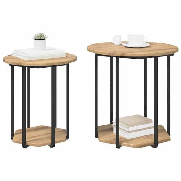 Maison Exclusive - Sæt af 2 sideborde Brun 50 x 50 x 50,5 cm brun
