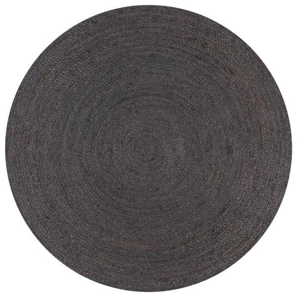 Matta - Exklusivt Hem - Flätad Jute - Diameter 120 cm - Mörkgrå mörkgrå