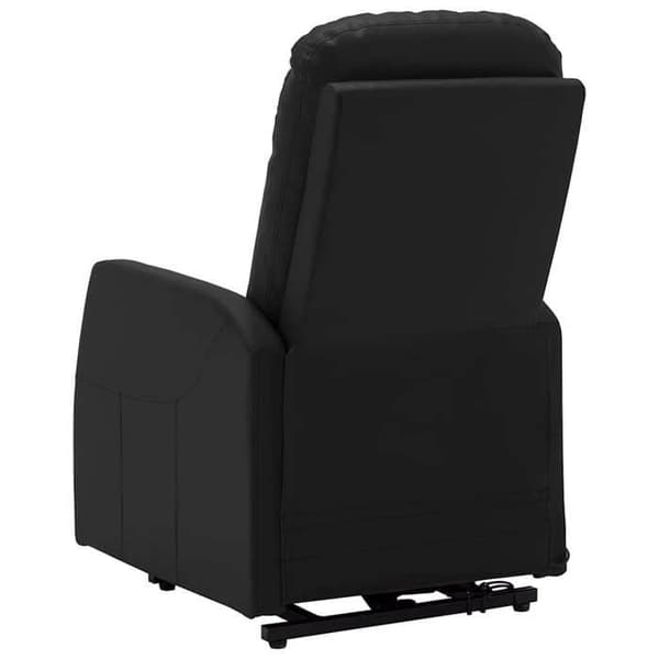 Løftestol - EKSKLUSIV HUS - Recliner - Sort kunstlæder - Elektrisk løft - 3 positioner Svart
