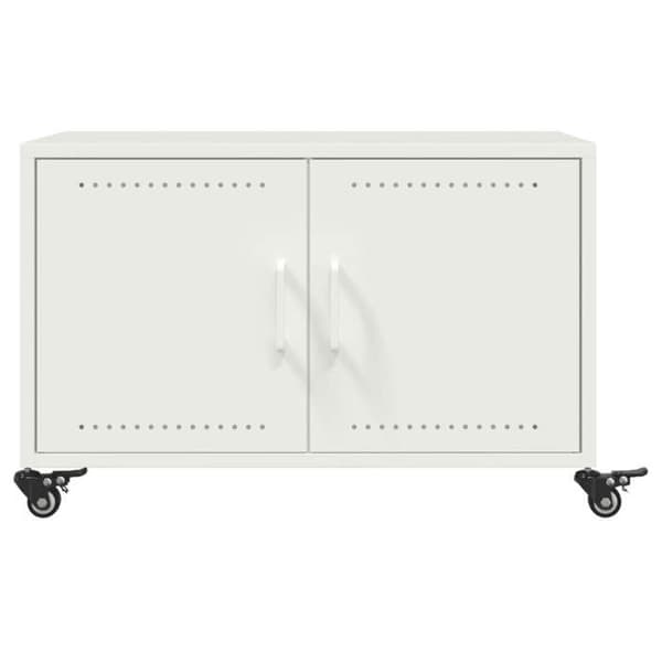 Maison Exclusive - Låg bord vit 68x50x43,5 cm stål