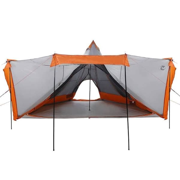 Maison Exclusive - Perheelle tarkoitettu 8 hengen harmaa ja oranssi vedenpitävä tipi-teltta