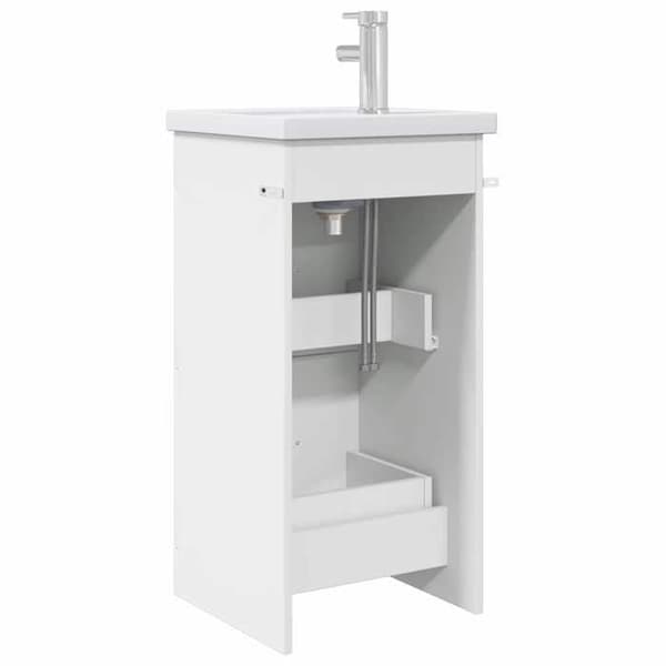 Maison Exclusive - Badeværelsesmøbel med hvid vask 42 x 40 x 84,5 cm