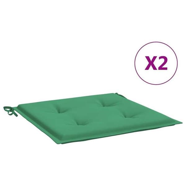 Maison Exclusive - Trädgårdsstolskuddar set om 2 grön 50x50x3 cm