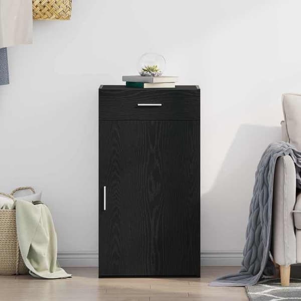 Maison Exclusive - Buffet Sort egetræ 50 x 42,5 x 93 cm