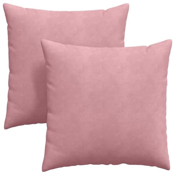 Soffkuddar - EXKLUSIV HEM - 80 x 80 cm - Rosa - Premium ribbad sammet - Set om 2 Ros
