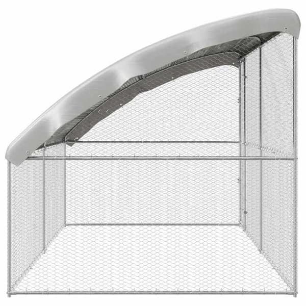Maison Exclusive - Hönsgård med 1 dörr 2 delar Silver 400x200x200cm Silver