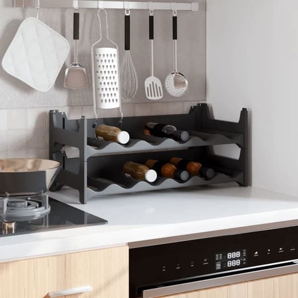 Maison Exclusive - Vinreol til 12 flasker PP stabelbar antracit