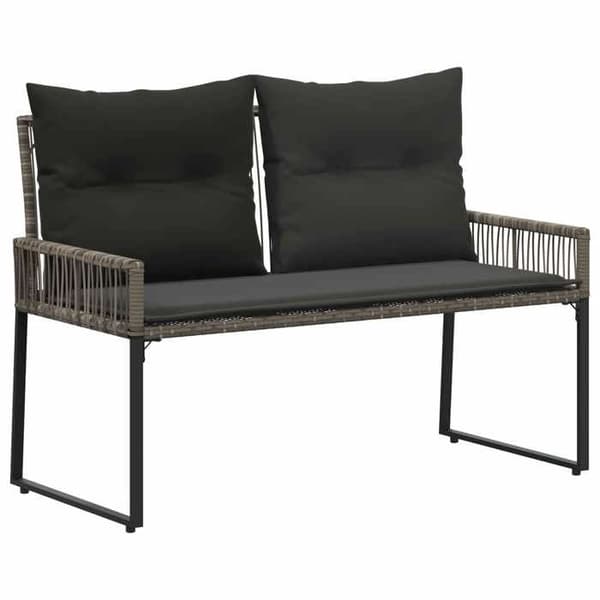 Maison Exclusive - Utomhusbänk 2-sits 4 delar 110 x 59 x 82 cm polyrotin