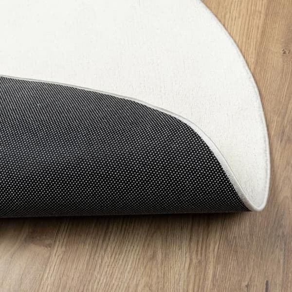 Tæppe - MAISON EXCLUSIVE - OVIEDO - Rund Ø 120 cm - Creme - Polyester Grädde