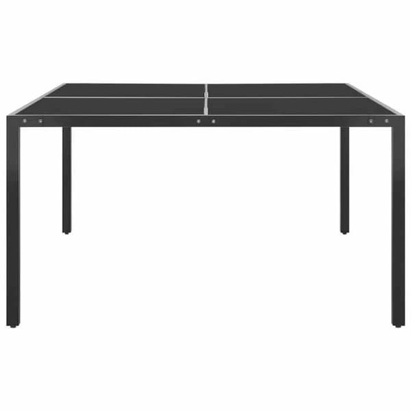Maison Exclusive - Anthracite-puutarhapöytä 130x130x72 cm Teräs ja lasi antracit