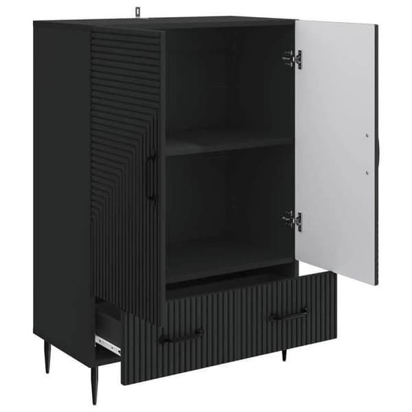 Maison Exclusive - Buffet med skuffe Sort 66 x 34,5 x 95 cm Ingeniørtræ