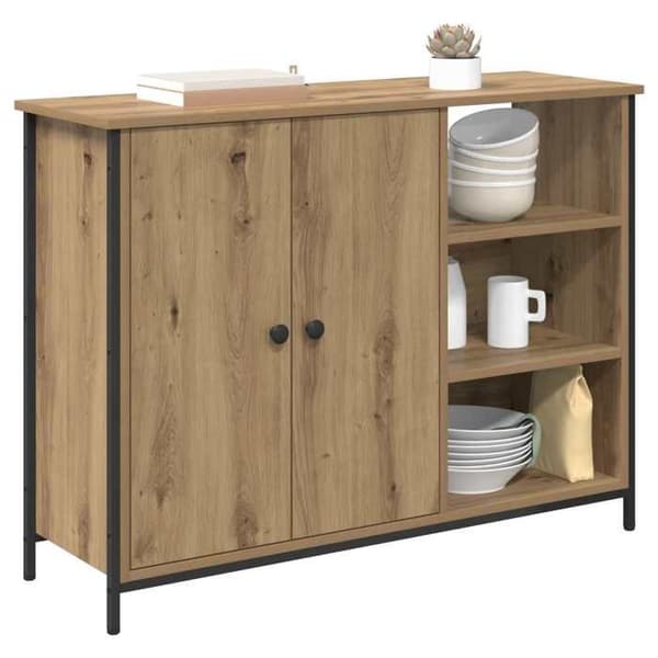 Buffé - EXKLUSIVT HEM - 100 x 33 x 75 cm - Ingenjörsträ - Brun - Nutida