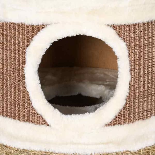 Maison Exclusive - Raapimispuu kissoille 60 cm Merilevät kastanj