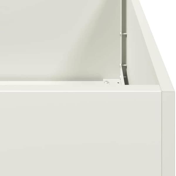 Maison Exclusive - Vit blomlåda 80x40x80 cm kallvalsat stål