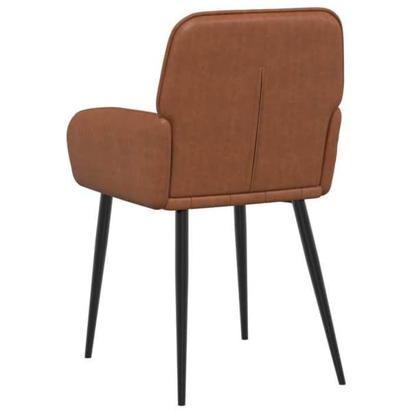 Maison Exclusive - Matstolar 4 st Konstläder Brun