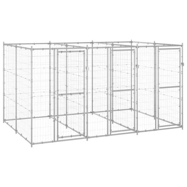 Udendørs kennel Galvaniseret stål 7,26 m²180 [cm] Pengar