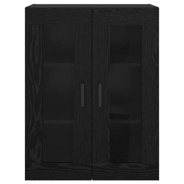 Maison Exclusive - Buffet Sort egetræ 69,5 x 34 x 90 cm Ingeniørtræ svart ek