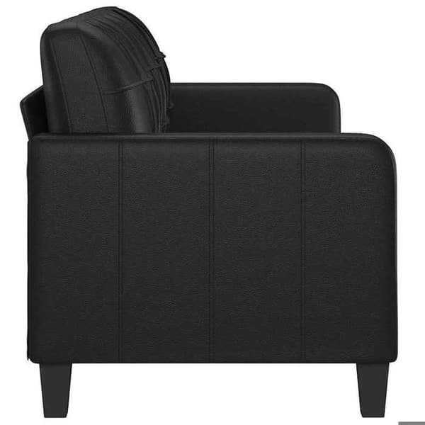 Maison Exclusive - Soffa 3-sits Svart 180 cm Syntetläder