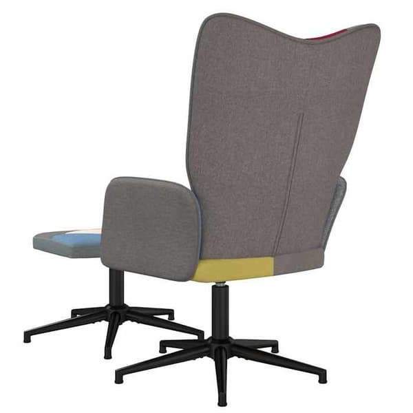 Maison Exclusive - Afslapningsstol med fodskammel Patchwork Stof