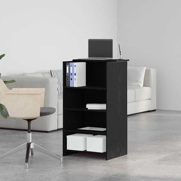 Maison Exclusive - Sort receptionsbord 55x50x103,5 cm i ingeniørtræ