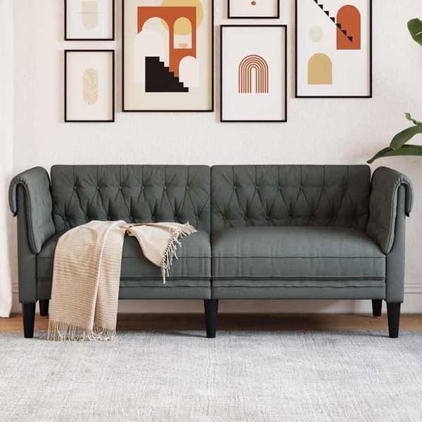 Maison Exclusive - Chesterfield 2-personers sofa mørkegrå stof