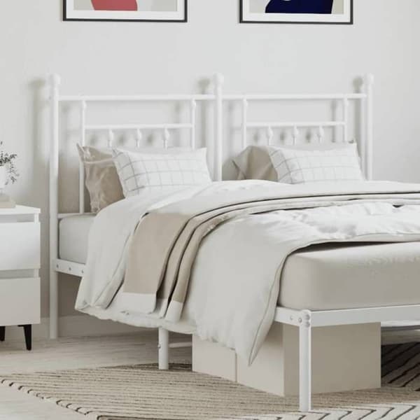 Maison Exclusive - Erstatnings hovedgærde metal hvid 150 cm