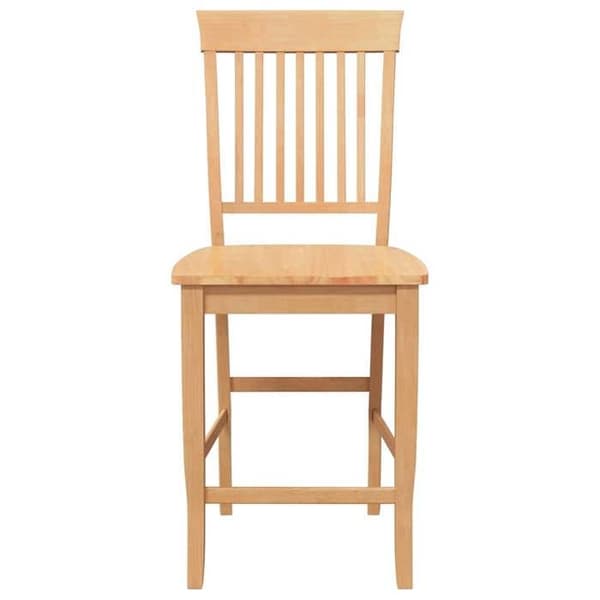 Barstol - MAISON EXCLUSIVE - Barstole - Massivt gummitræ - Sæt af 2 - Ergonomisk ryg
