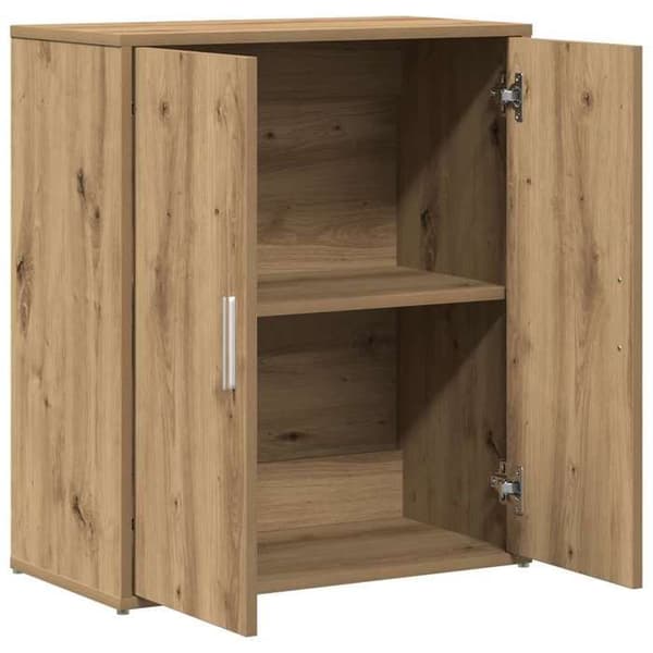 Maison Exclusive - Buffet i massivt egetræ 60 x 31 x 70 cm ingeniørtræ
