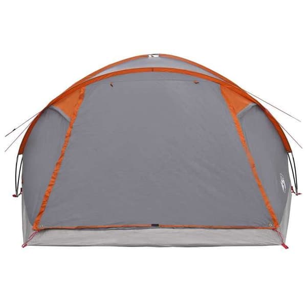 Maison Exclusive - Tältstuga 8 personer Grå och orange Polyester och Stål