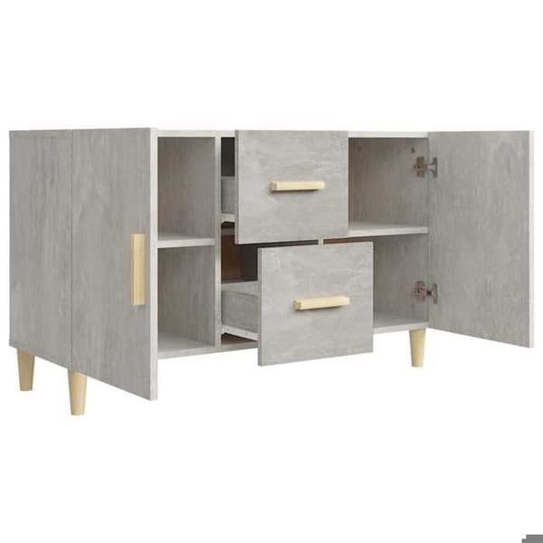 Maison Exclusive - Buffet grå beton 100x36x60 cm ingeniørtræ