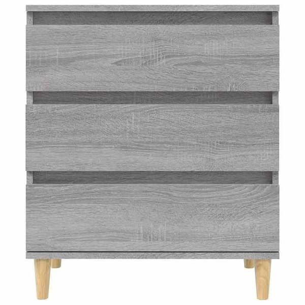 Buffet - EKSKLUSIVT HUS - Sonoma - Grå - 3 skuffer - Ingeniørtræ 60x35x70 cm Grå