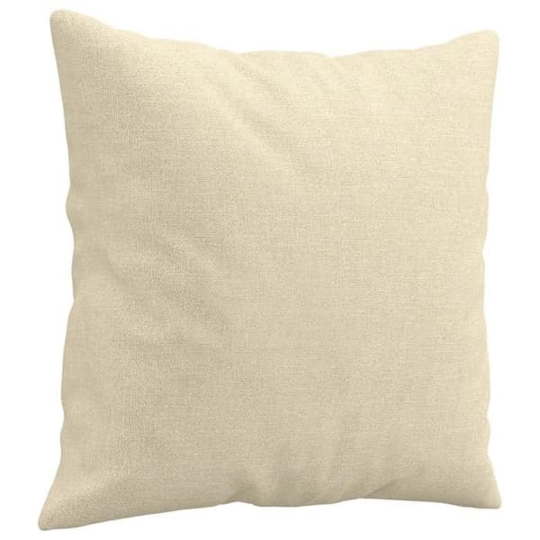 3-sitssoffa - Maison Exclusive - 100% polyester tyg i krämfärg - Robust metallram - Kuddar ingår Grädde