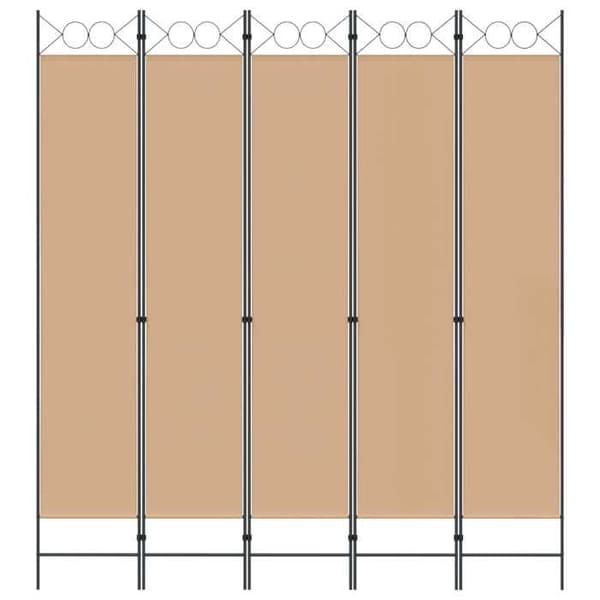 Paravent - EKSKLUSIV HUS - 3 paneler - Beige - Polyester stof - 200 x 220 cm beige