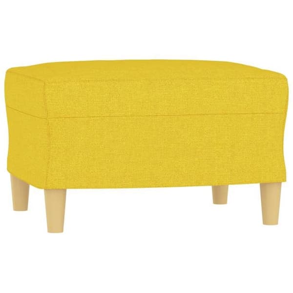 Maison Exclusive - Sæt af 3 sofaer med puder Lys gul Stof