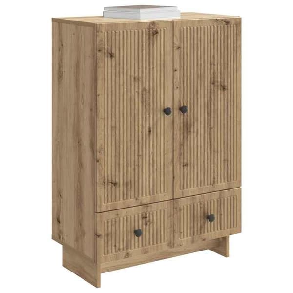 Maison Exclusive - Buffet Egetræ Håndlavet 66 x 34,5 x 95 cm Ingeniørtræ