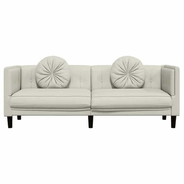 Maison Exclusive - Sofa med puder 3 pladser creme velour