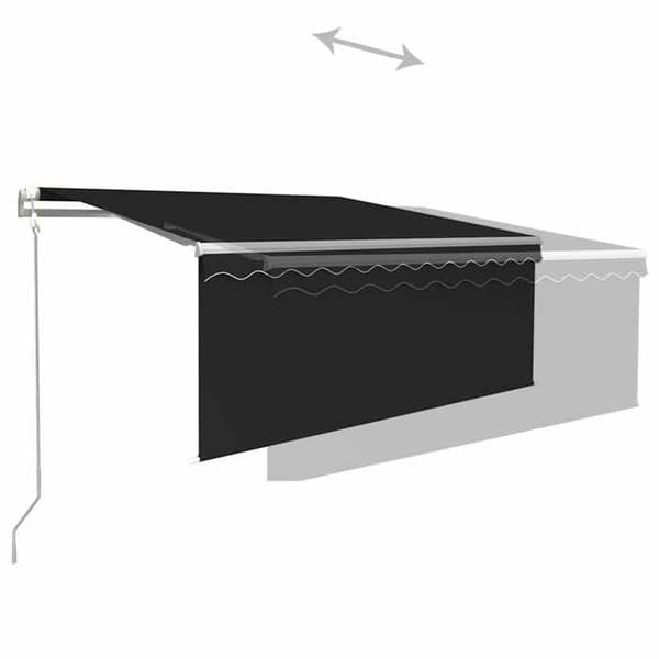 Maison Exclusive - Automatisk markis med vindsensor och LED 3x2,5 m Antracit antracit