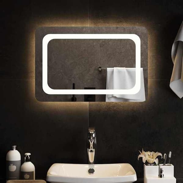 Maison Exclusive - LED badevægspejl 60x40 cm