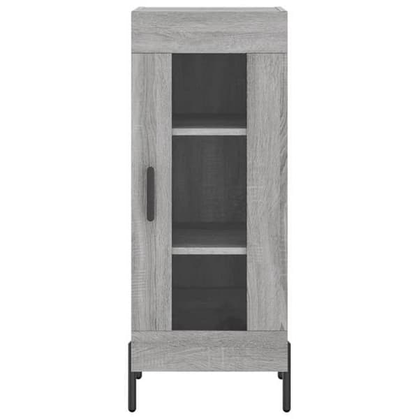 Maison Exclusive - Buffé hög Sonoma grå 34,5x34x180 cm Ingenjörsträ