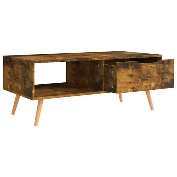 Bord - EKSKLUSIV HUS - Røget eg - 100 x 49,5 x 43 cm - Ingeniørtræ - Rektangulær Rökt ek