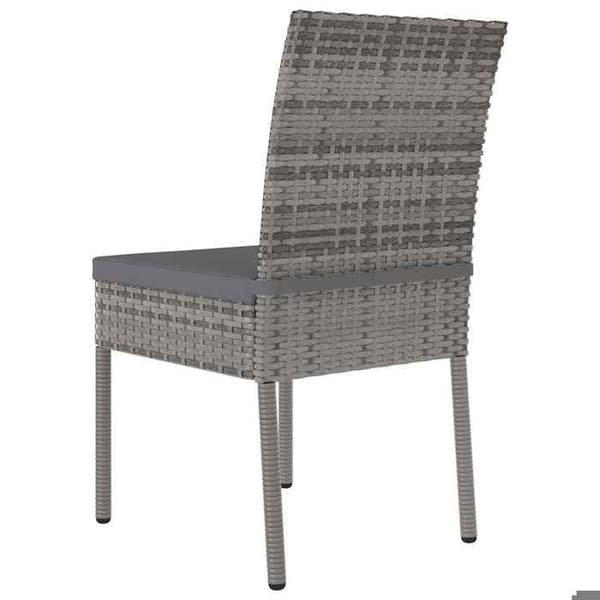 Maison Exclusive - Trädgårdsstolar i set om 2, flätad resin, grå