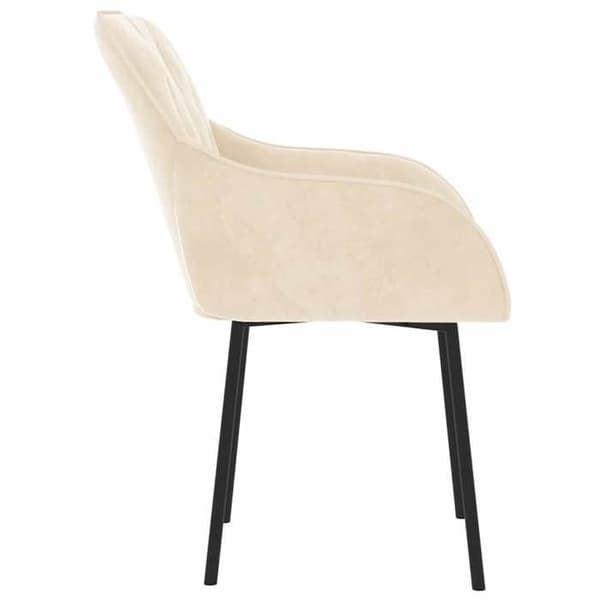 Maison Exclusive - Matstolar set om 2 Creme Sammet