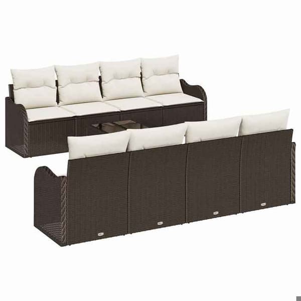 Lounge-soffor - MAISON EXCLUSIVE - Set 9 delar - 8 platser - Poly rattan - Modulär Ej specificerat