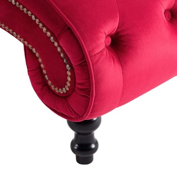 Maison Exclusive - Rød Velour Chaiselong Röd