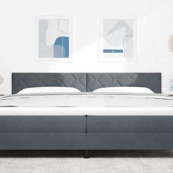 Maison Exclusive - LED-huvudgavel Mörkgrå 200 cm Sammet