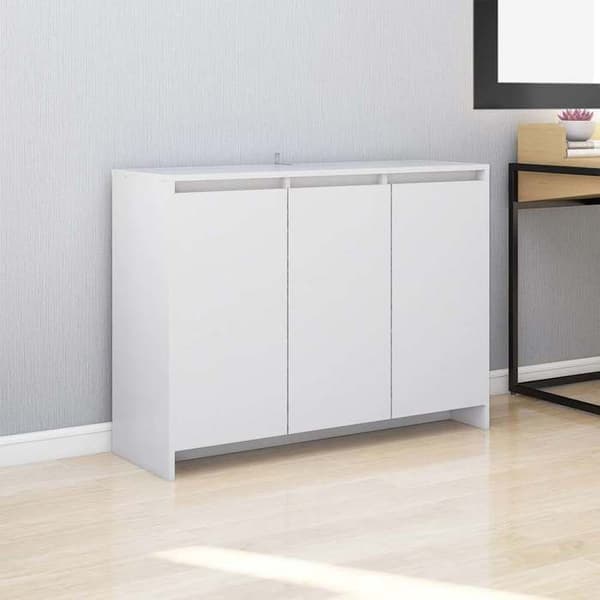 Maison Exclusive - Hvid Buffet 102x33x75 cm Ingeniørtræ
