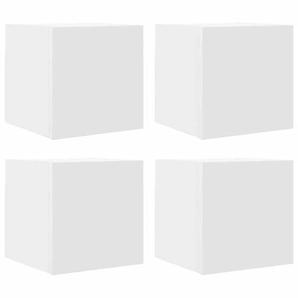 Maison Exclusive - Väggmonterade TV-möbler 4 st Vit 30,5x30x30 cm Vit